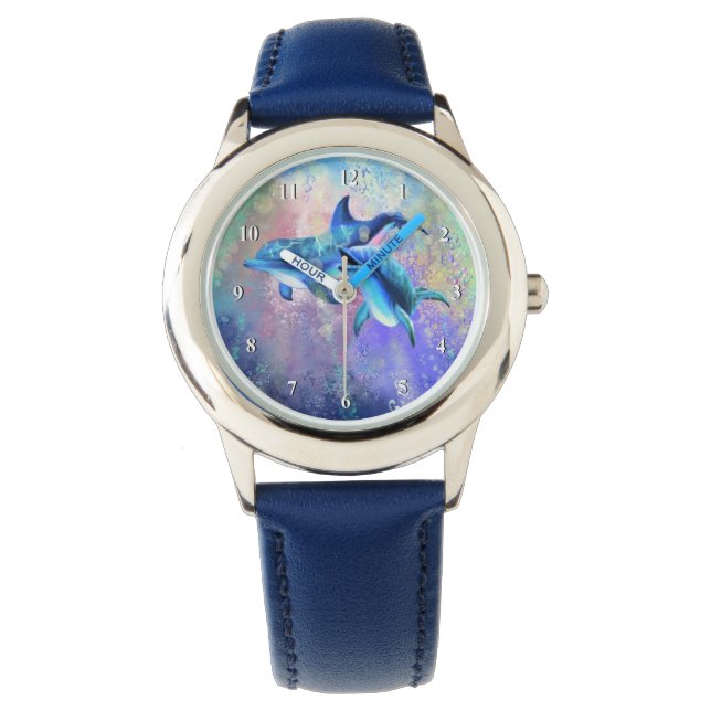 Montre de dauphin en couple (devant)