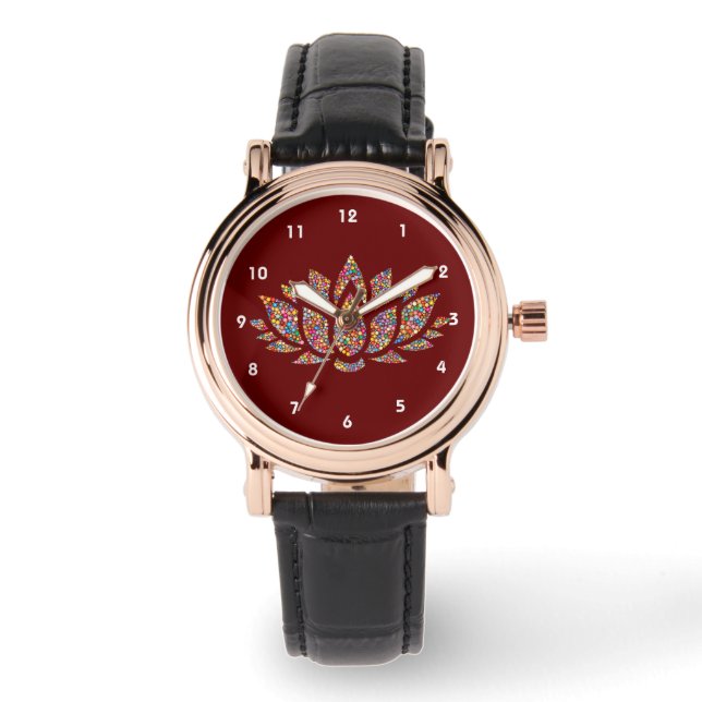 Montre de design couleur lotus (Recto)