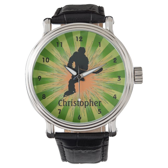 Montre de design de hockey personnalisable (devant)