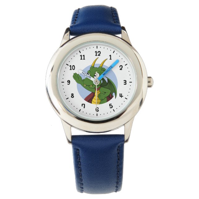 Montre de dessin animé de dragon vert (devant)