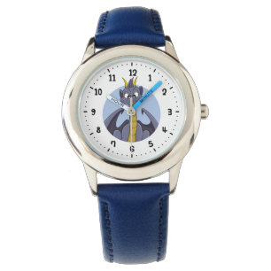 Montre de dessin animé de dragon violet