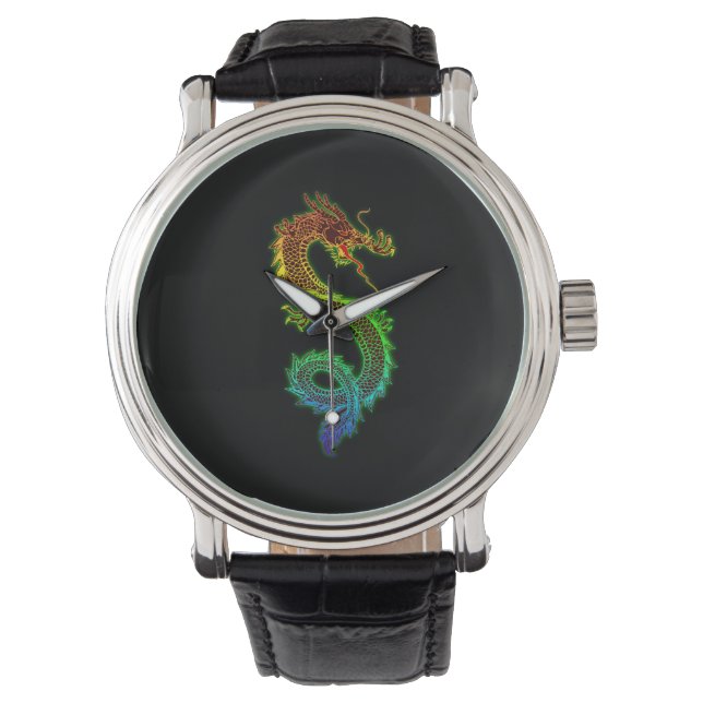Montre de dragon chinois coloré (devant)
