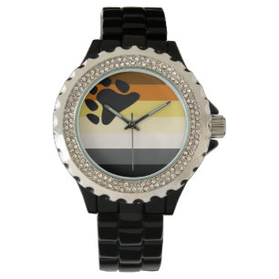 Montre de drapeau de fierté d'ours