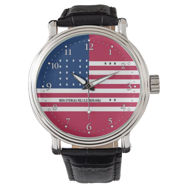 Montre de drapeau patriotique de l'atoll de Bikini (devant)