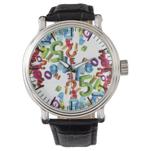 Montre de flottement de nombres sur l'arrière -