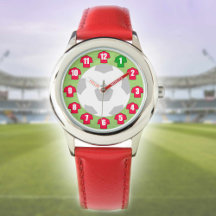 Montre de football pour enfants - avec maillots ro