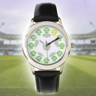 Montre de football pour enfants - avec maillots ve