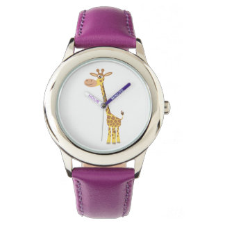 Montre de Giraffe de Cartoon mignonne
