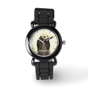 Montre de girly Cute Otter personnalisé