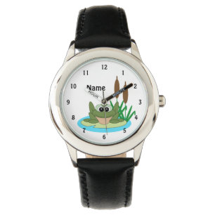 Montre de grenouille caricaturale amusante