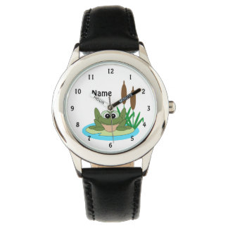 Montre de grenouille caricaturale amusante