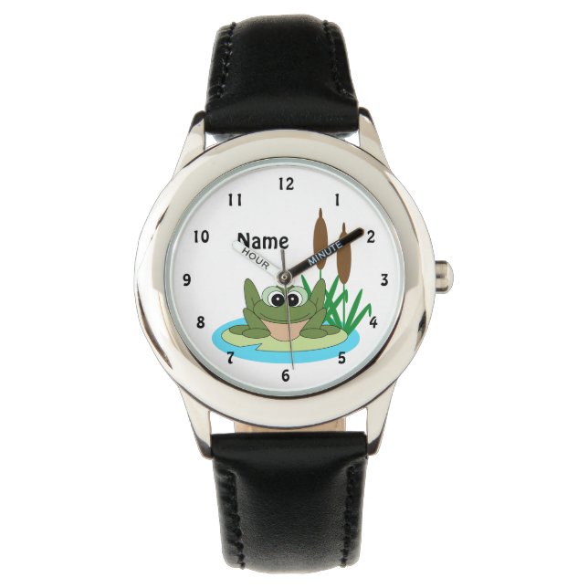 Montre de grenouille caricaturale amusante (devant)