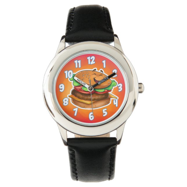 Montre de hamburger en dessin (devant)