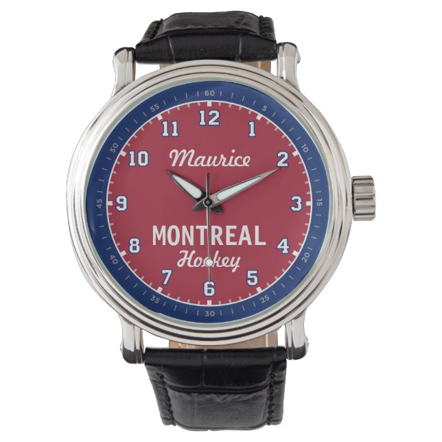 Montre de hockey de Montréal 12 heures (devant)