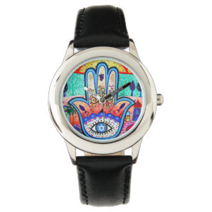 Montre de Judaica d'oeil mauvais de Hamsa