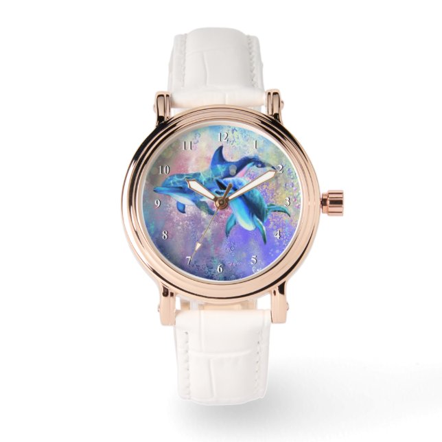 Montre de la Saint-Valentin pour couple de dauphin (Recto)