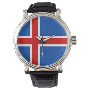 Montre de l'Islande - le drapeau de l'Islande