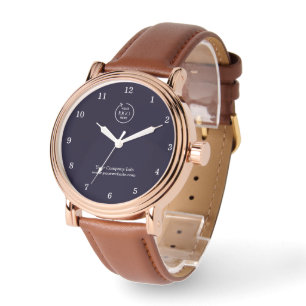 Montre de logo bleu marine - Cadeau d'entreprise p