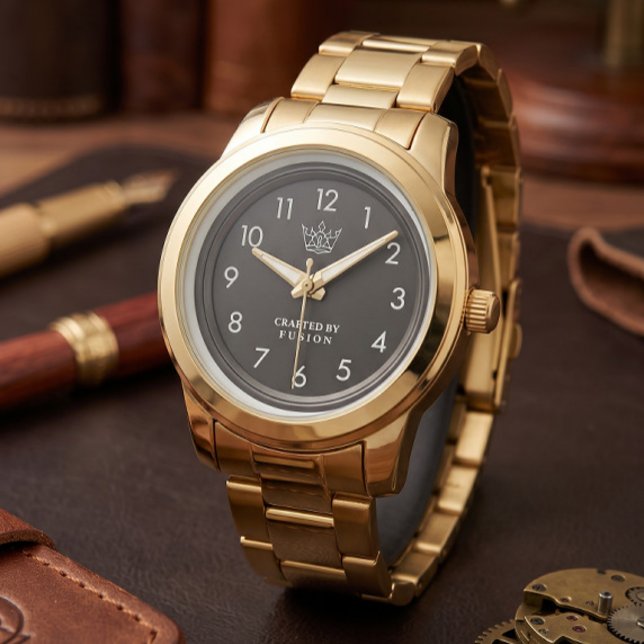 Montre de Luxe en Or | Pièce Classique à Chiffres (Créateur téléchargé)