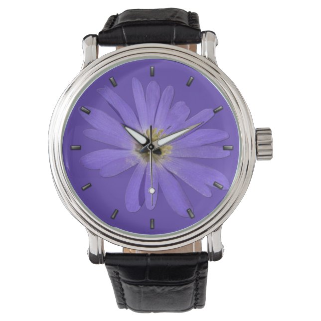 Montre de marguerite classique de marguerite viole (devant)