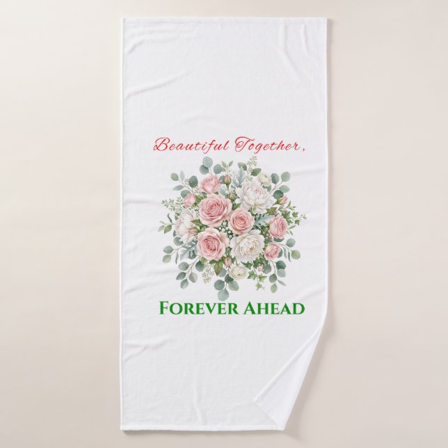 Montre de mariage florale élégante (Serviette de bain)