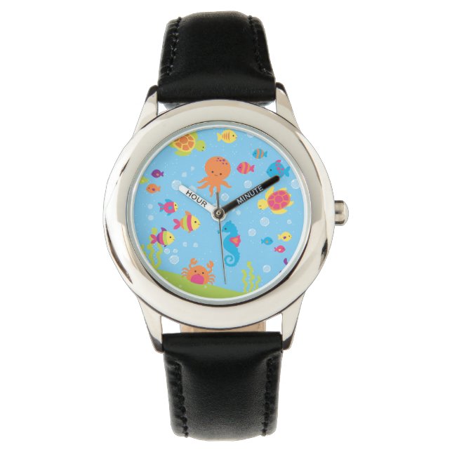 Montre De mignonnes créatures sous-marines enfants (devant)