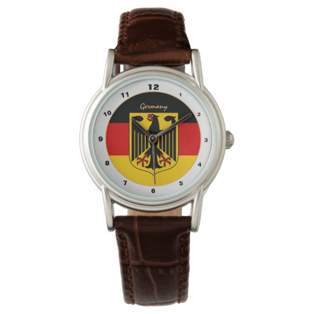 Montre de mode allemande, Drapeau allemand, Aigle  (devant)