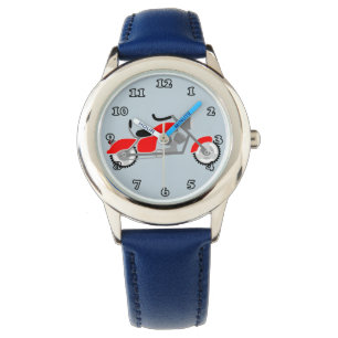 Montre de motif de motocyclette de garçons