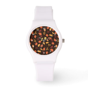Montre de Motif des feuilles d'automne