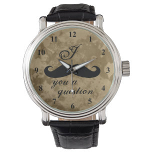 Montre de moustache vintage pour hommes