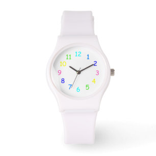 Montre de nombres d'arc-en-ciel