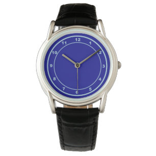 Montre de numérotation bleue