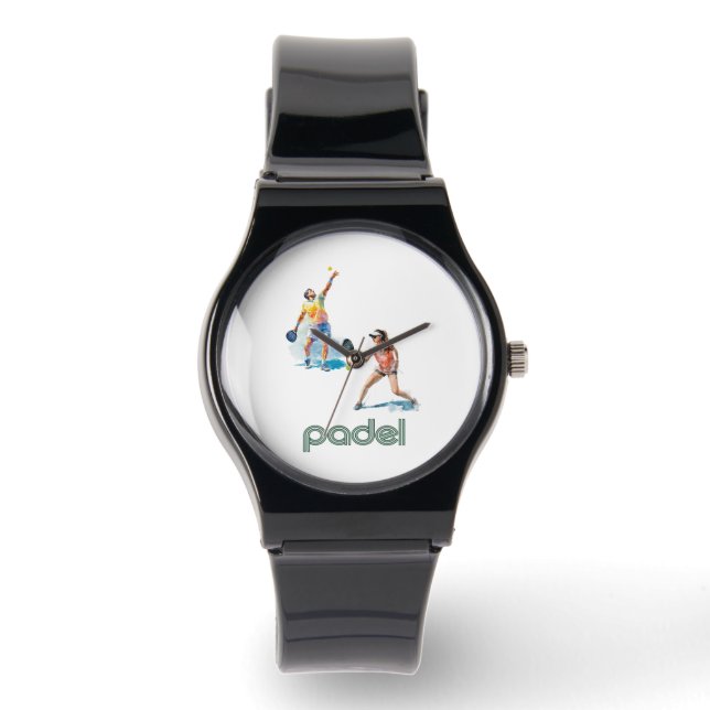Montre de padel – Padel Chic Style Vibrant Noir (Recto)
