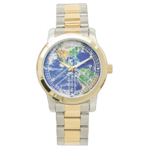 Montre de paix du monde de la terre de planète