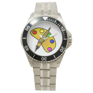 Montre de palette de couleurs de peintres