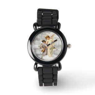 Montre de parties scintillantes d'anges de chant