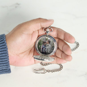 Montre de photo de couples fiancés personnalisée a