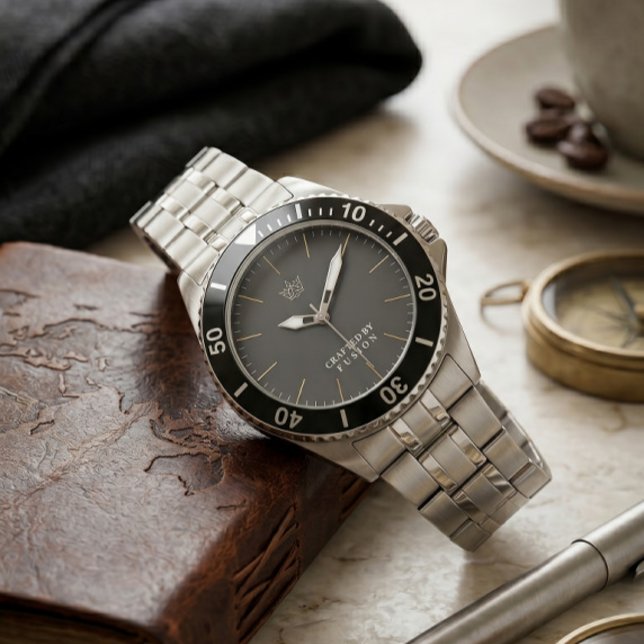 Montre de plongée en acier inoxydable argenté - Ex (Créateur téléchargé)