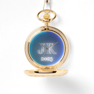 Montre de poche bleu foncé