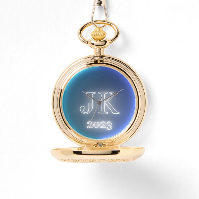 Montre de poche bleu foncé (Recto)