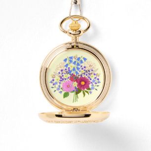 Montre de poche Blumenstrauss jaune