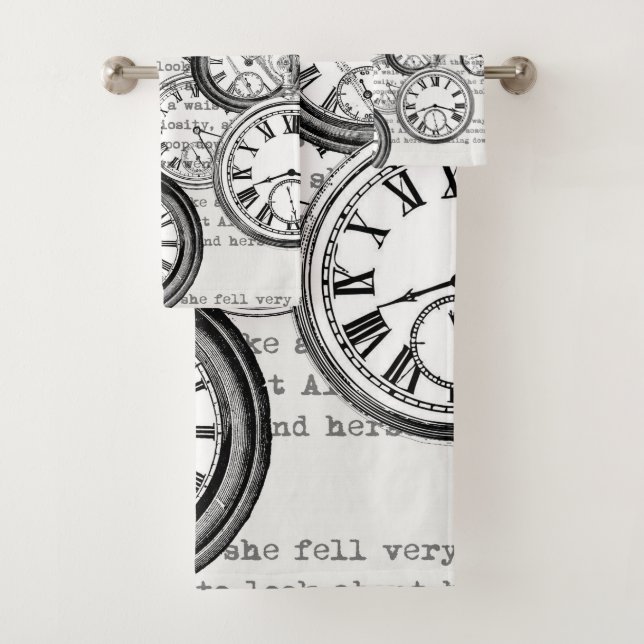 Montre de poche victorienne Alice au pays des merv (En situation)