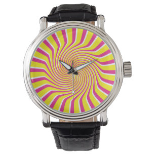 Montre de poignet à spirale hypnotique moderne - A