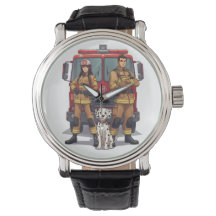 Montre de poignet animée des pompiers héroïques et