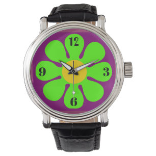 Montre de poignet d'alimentation de fleurs