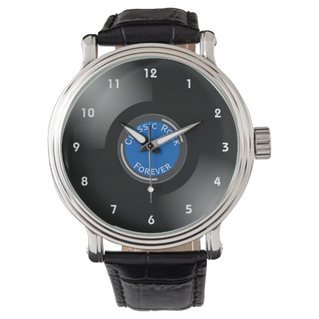 Montre de poignet de conception Vinyl Records (devant)
