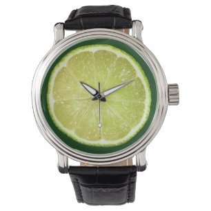 Montre de poignet de tranche de chaux