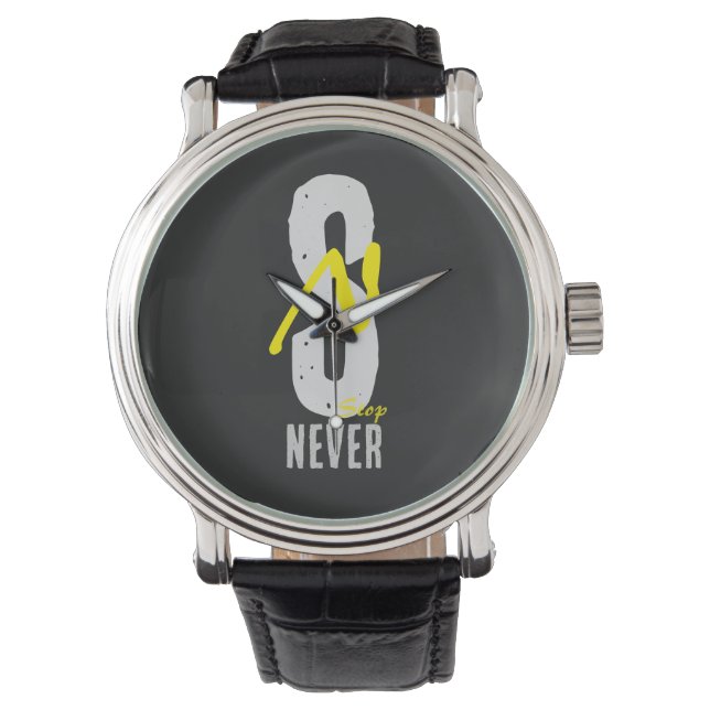 Montre de poignet minimal motivationnel – Style én (devant)