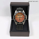 Montre de poignet pour hommes de basket-ball perso<br><div class="desc">Cette montre homme personnalisée est la façon parfaite de montrer votre amour pour le jeu de basket-ball. La montre dispose d'un cadran de basket conçu sur mesure avec votre nom,  position jouée,  et l'EST Vous pouvez également ajouter une fausse signature électronique pour faire de la montre vraiment votre propre.</div>