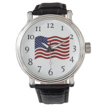 Montre de poignet pour hommes - Drapeau américain